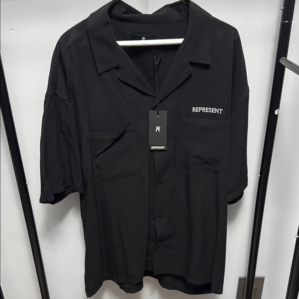 Represent Black Button-Up Shirt